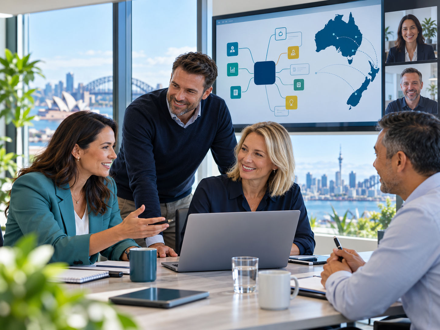 Trans-Tasman collaboration with New Zealand and Australia map
