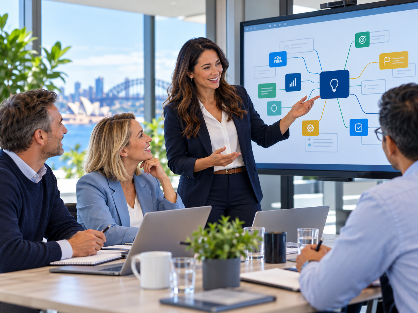 Office team using MindManager for planning and support